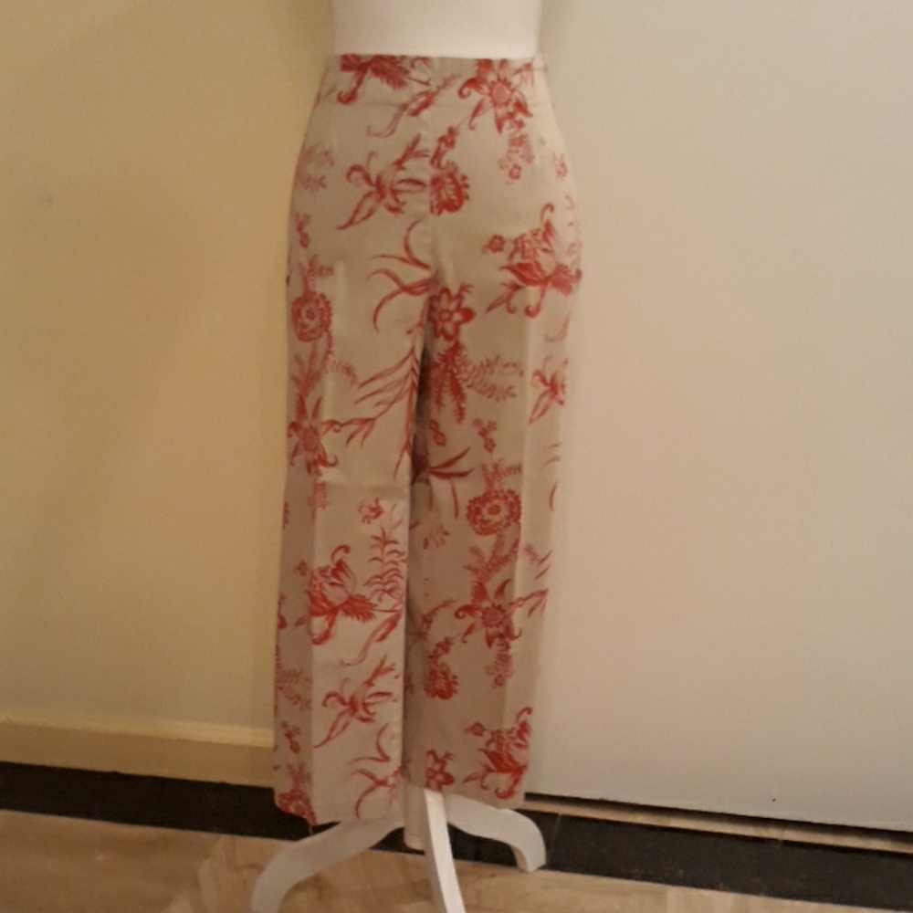 ❤⚘Fibers Barbara Lesser Stretch Crop Pants Sz 10 - Picture 1 of 2
